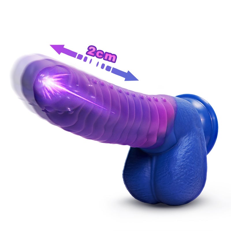 9-Inch Color-changing Intelligent Heating 3 Thrusting 5 Vibrating Dildo