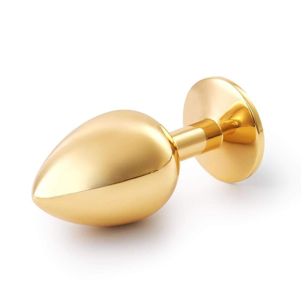 3.9" Golden Metal Gem Anal Plug