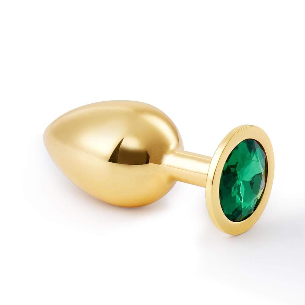 3.9" Golden Metal Gem Anal Plug