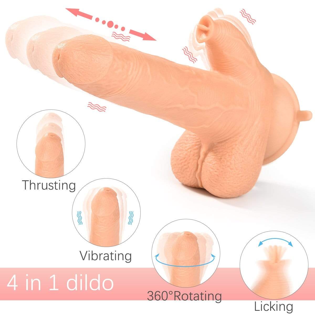 9.8 Inch Simulation Vibrating Dildo