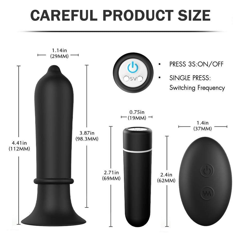 Condom Bullet Anal Vibrator