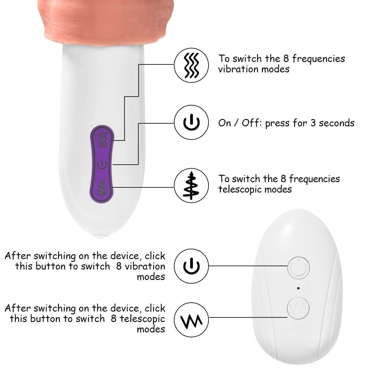 Thrusting & Vibrating Dildo