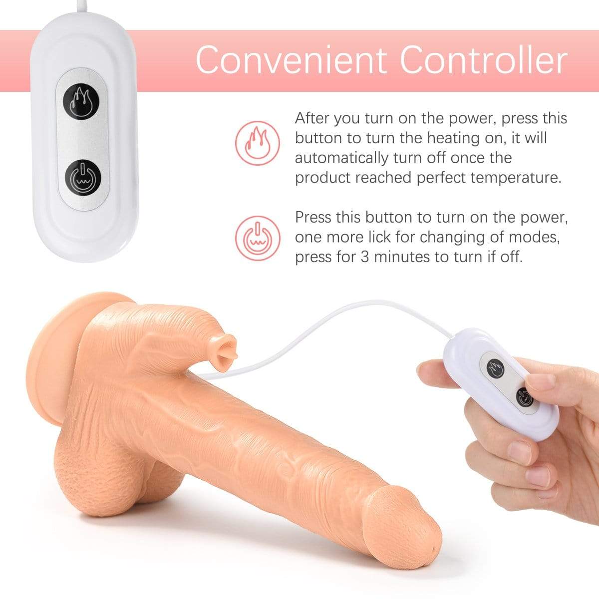 9.8 Inch Simulation Vibrating Dildo