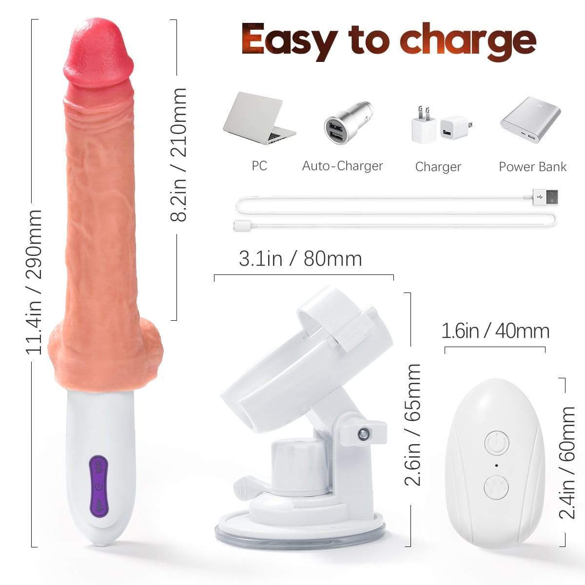 Thrusting & Vibrating Dildo