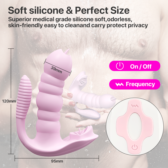 Remote Control mermaid G-spot Tongue Vibrator