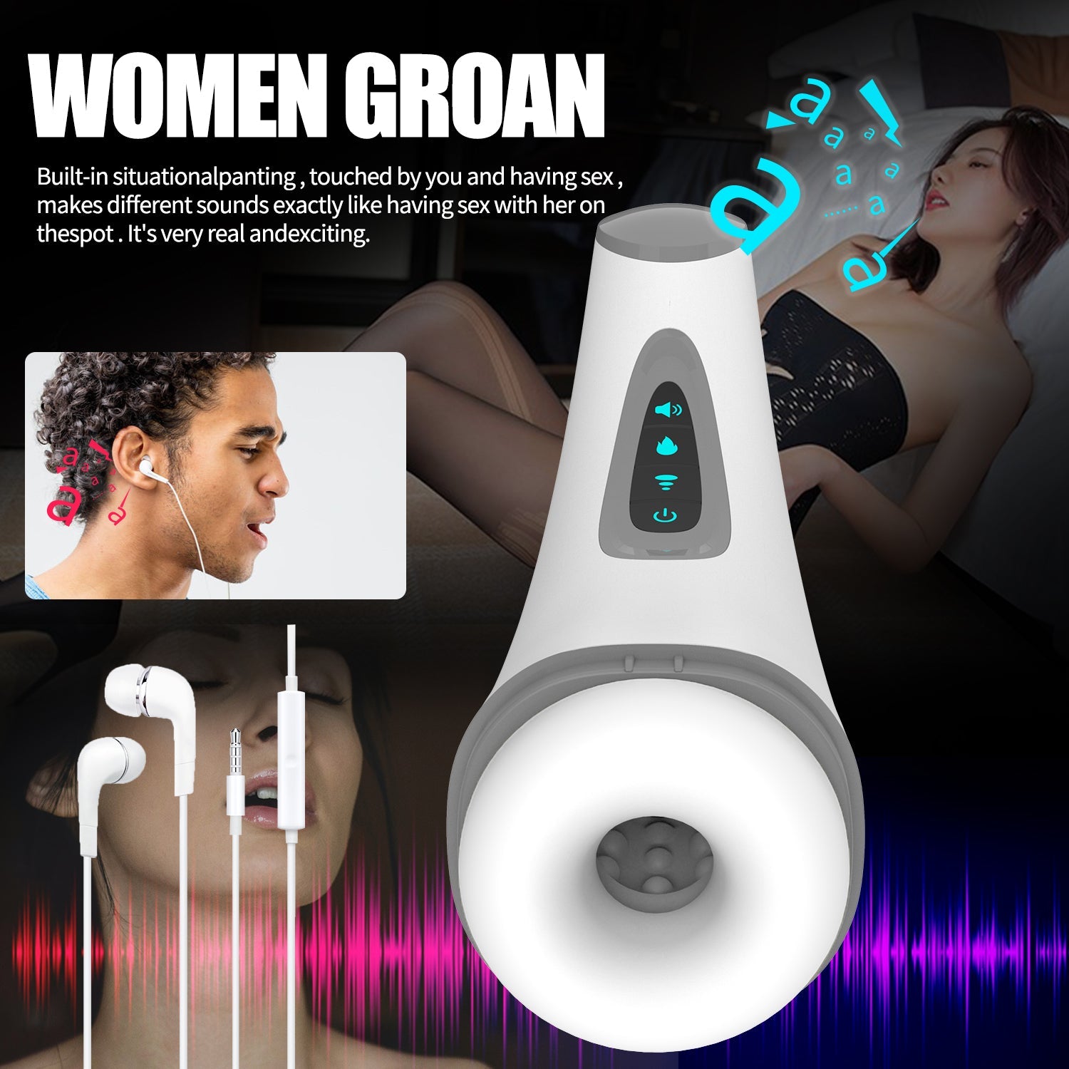 Automatic Powerful Sucking Male Masturbator Cup Heating Vibration Orgasm Sex Toys