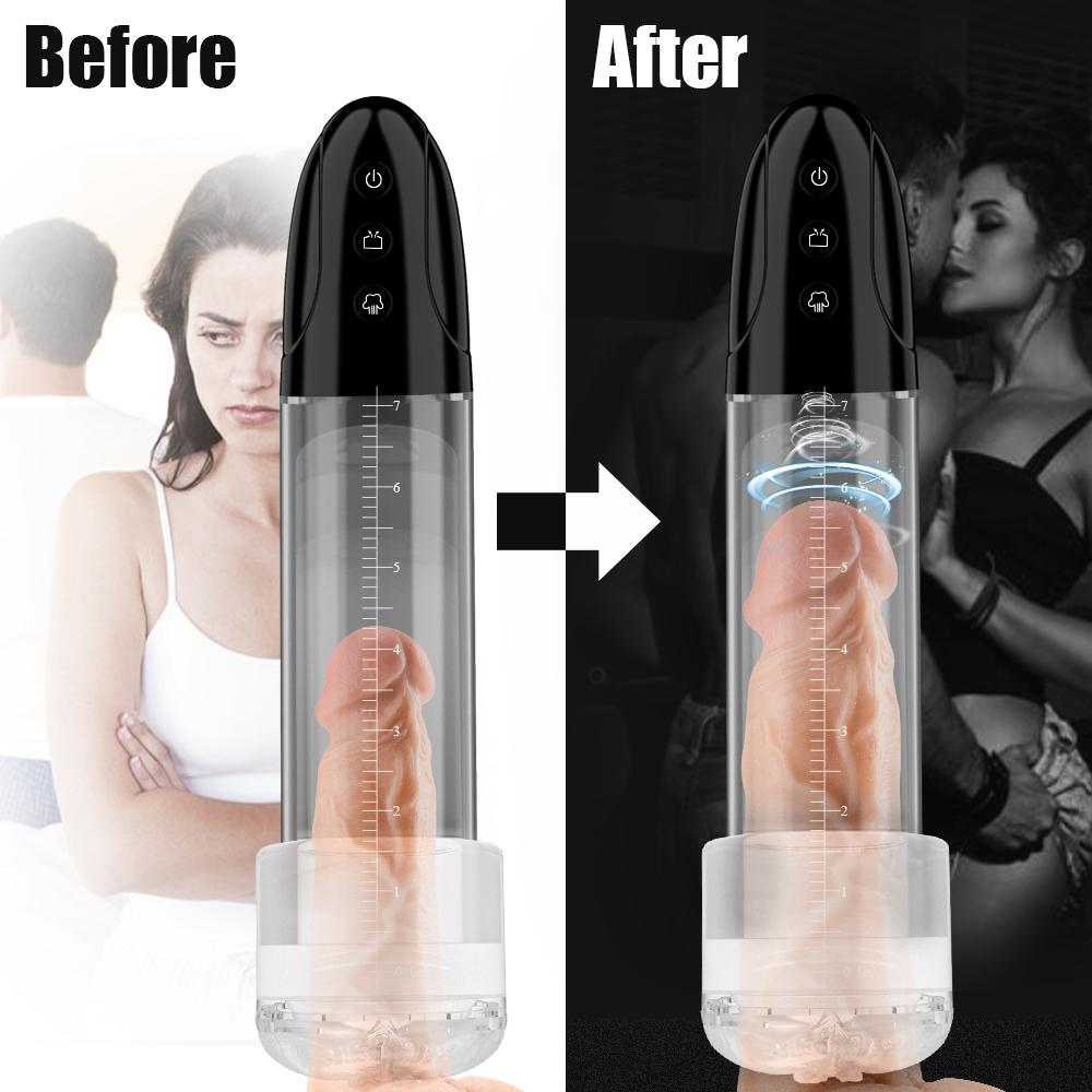 2 In 1 Vagina Sucking Electric Penis Enhancement Pump Male Masturbation Cup